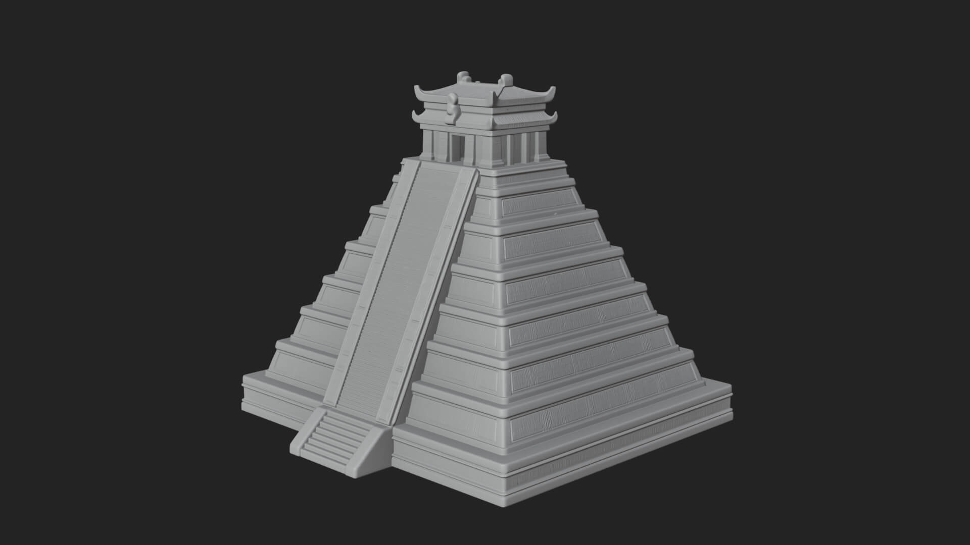 Step Pyramid Temple Design 34 3D Print Model 3D Model