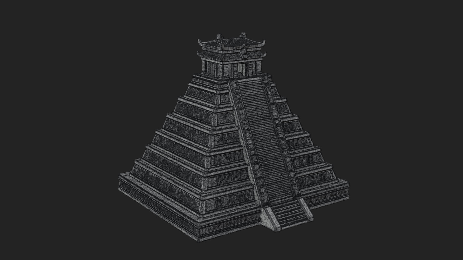 Step Pyramid Temple Design 34 3D Print Model 3D Model