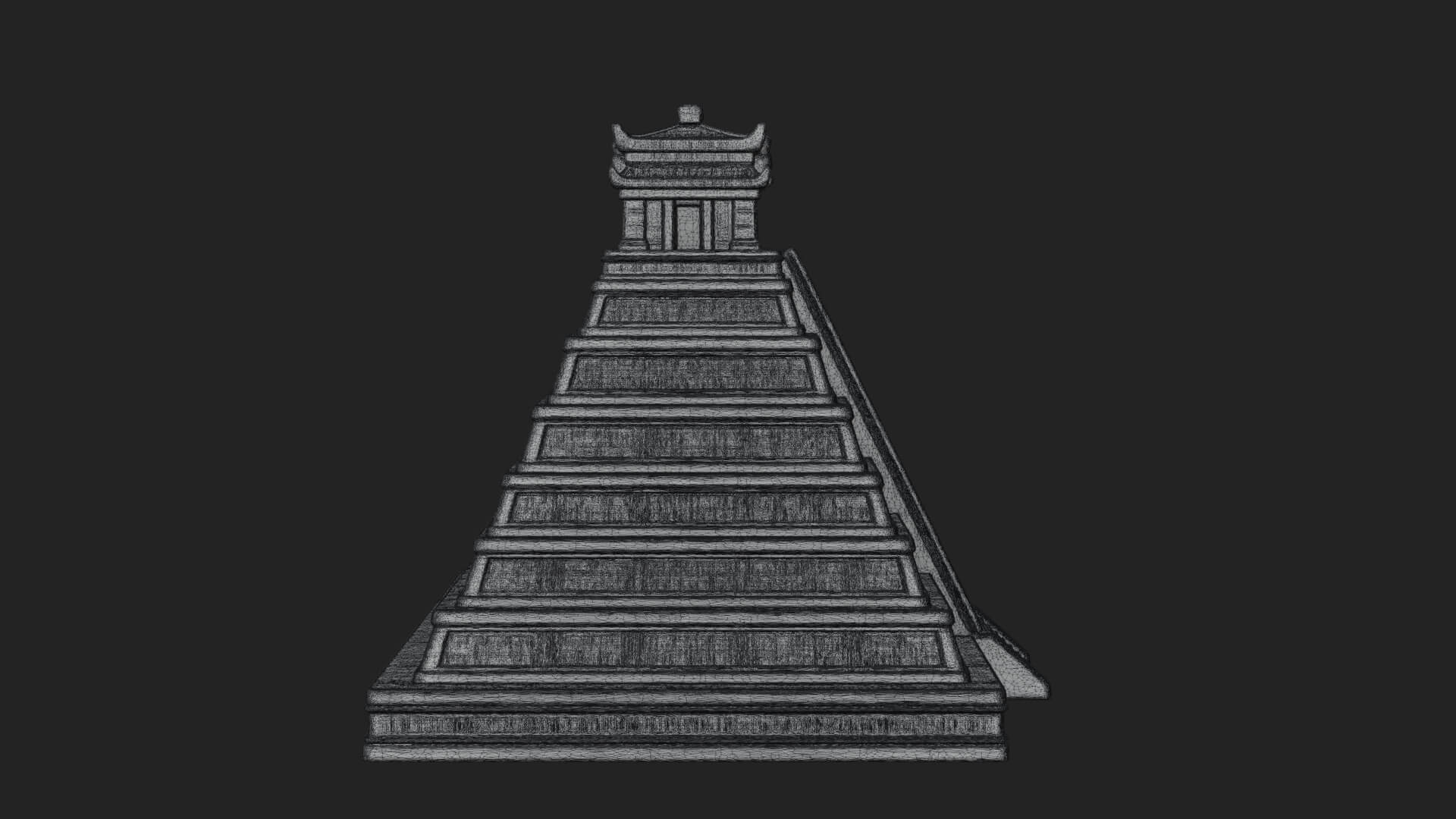 Step Pyramid Temple Design 34 3D Print Model 3D Model