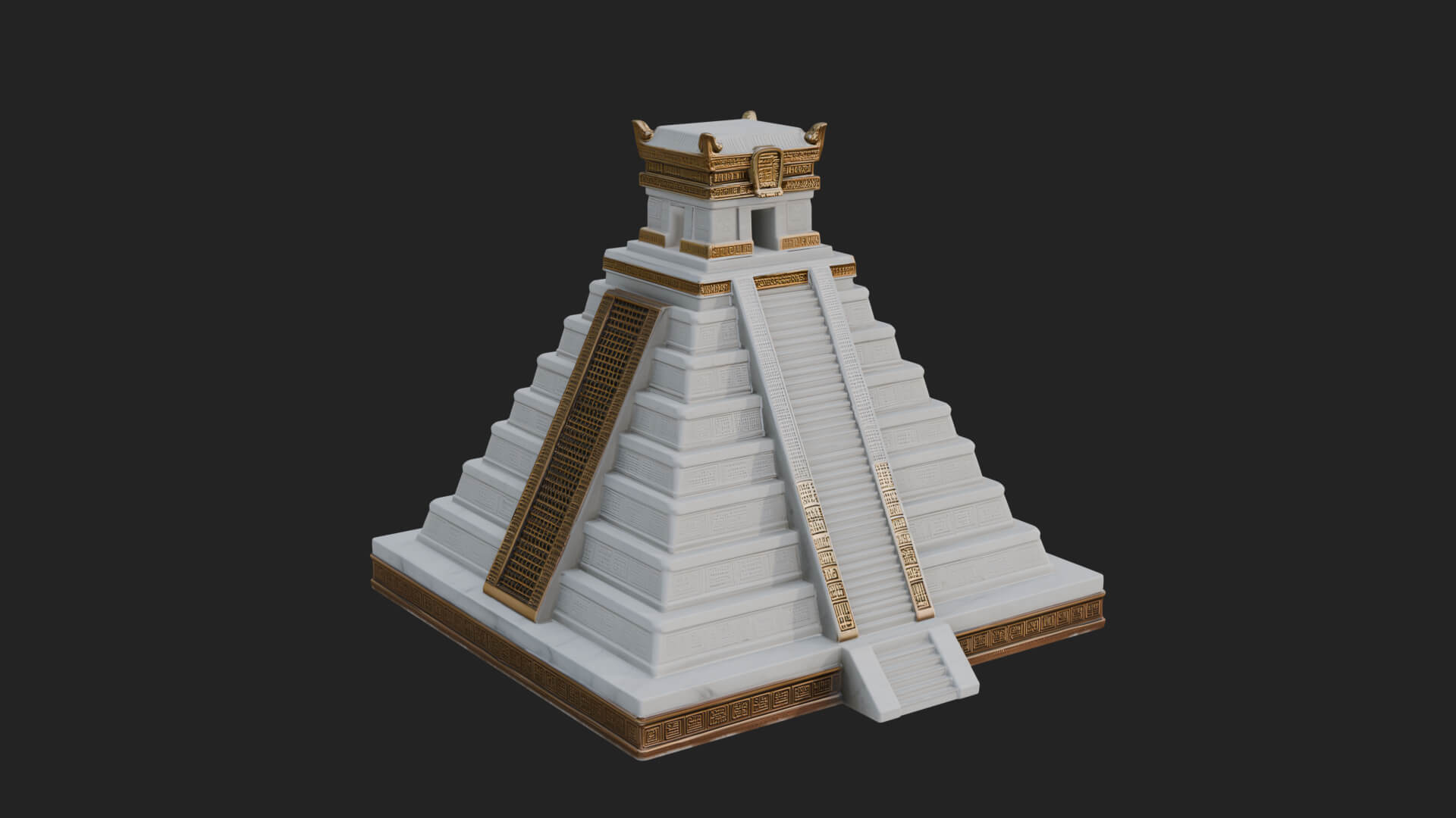 Step Pyramid Temple Design 35 3D Print Model 3D Model