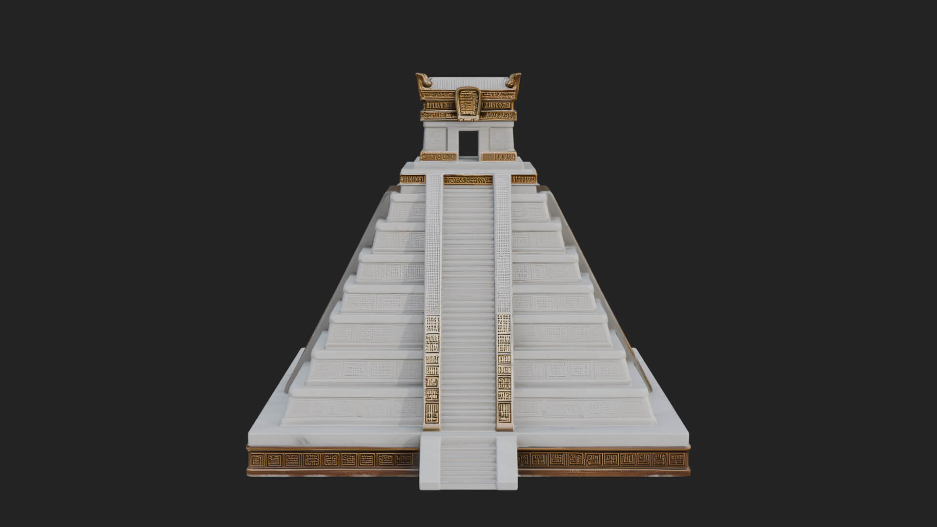 Step Pyramid Temple Design 35 3D Print Model 3D Model