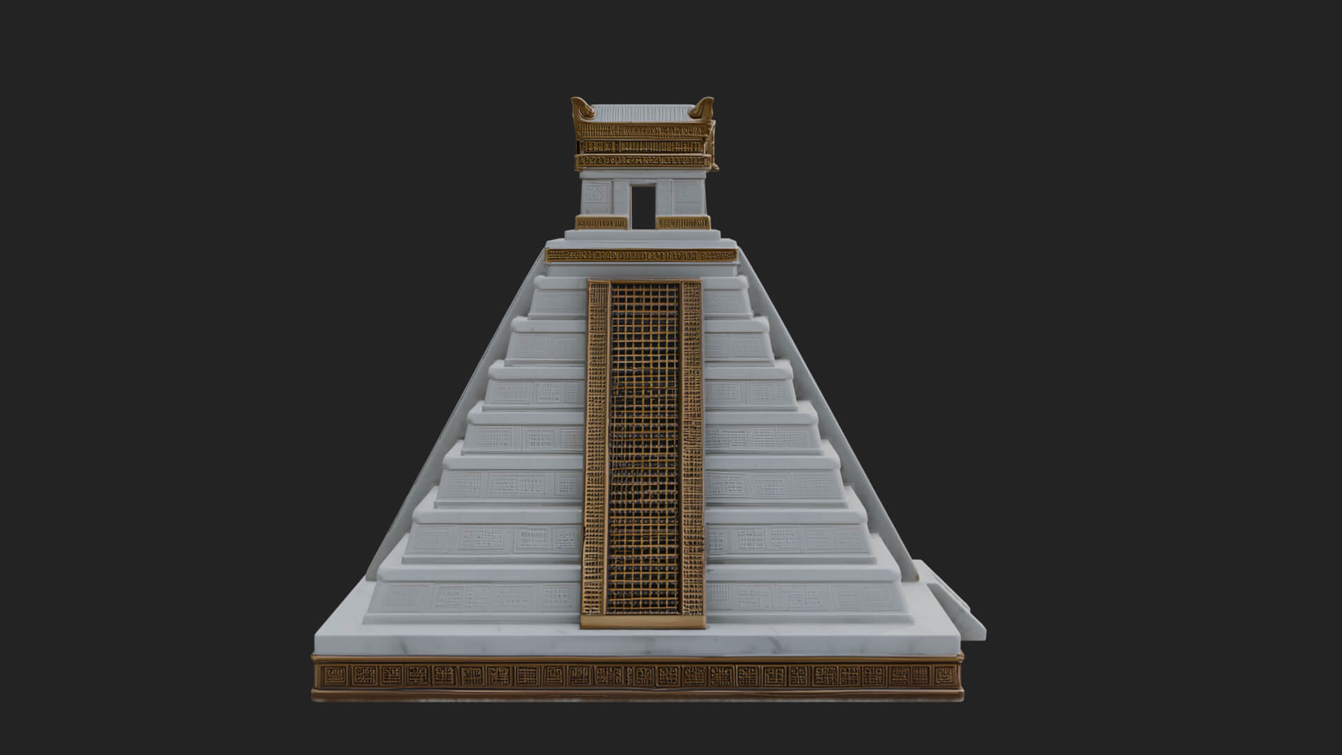 Step Pyramid Temple Design 35 3D Print Model 3D Model