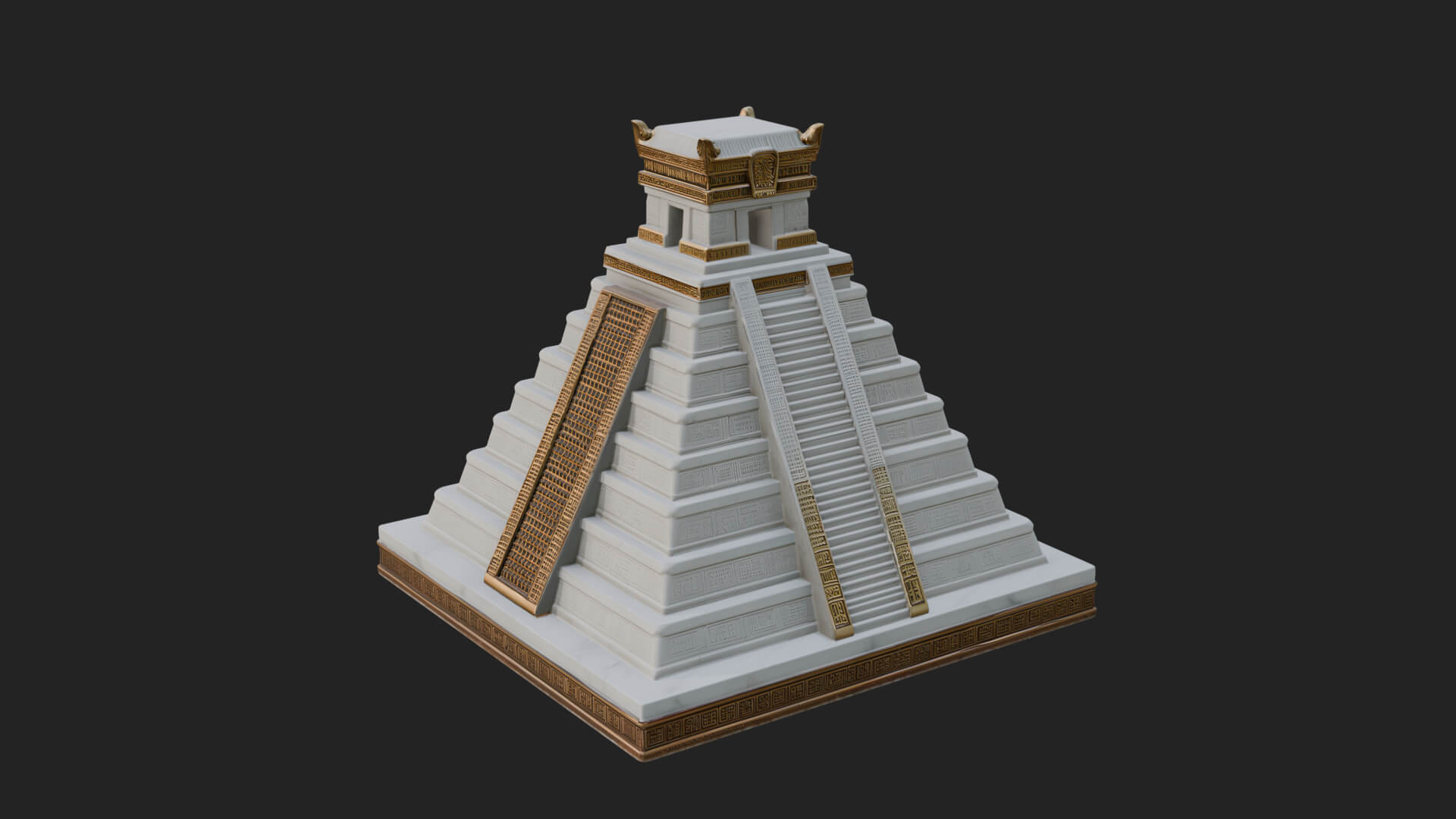 Step Pyramid Temple Design 35 3D Print Model 3D Model