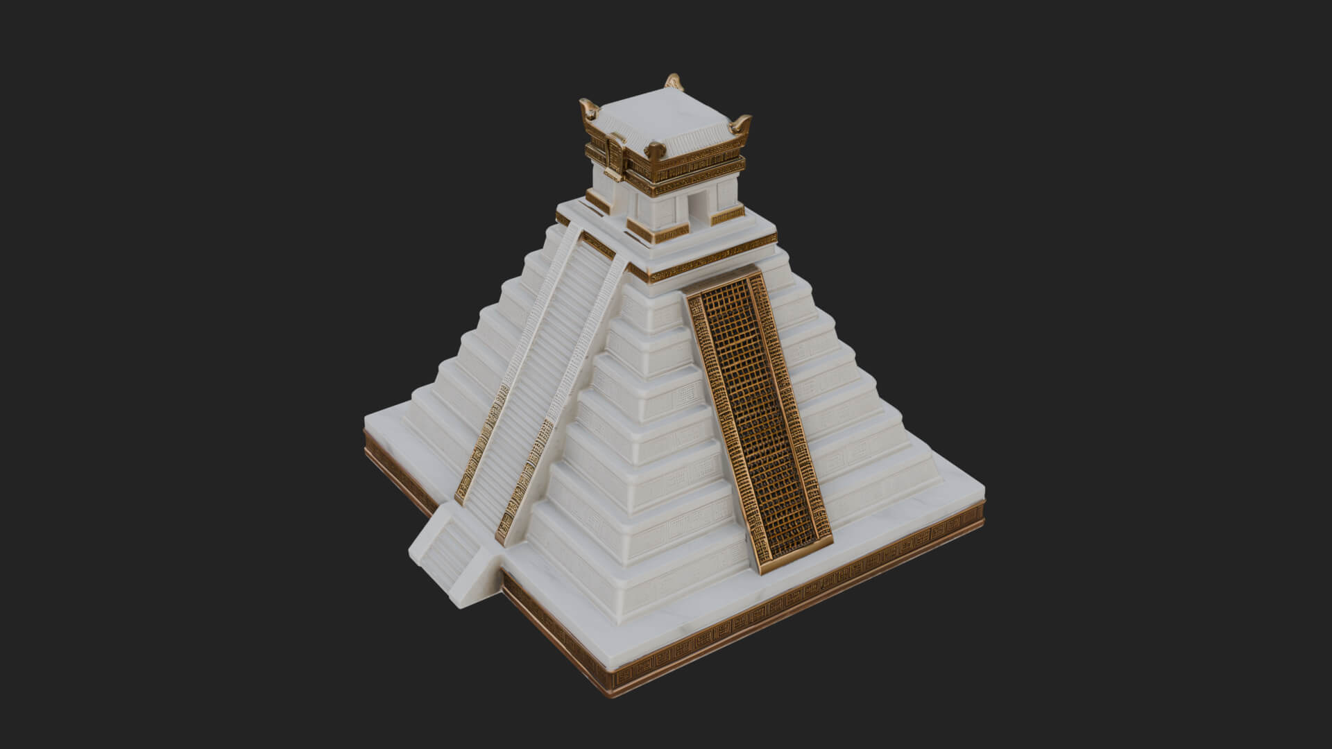 Step Pyramid Temple Design 35 3D Print Model 3D Model