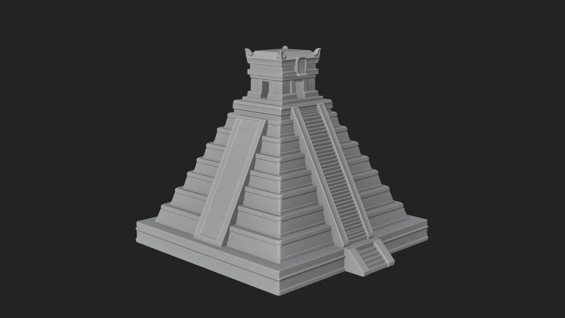 Step Pyramid Temple Design 35 3D Print Model 3D Model