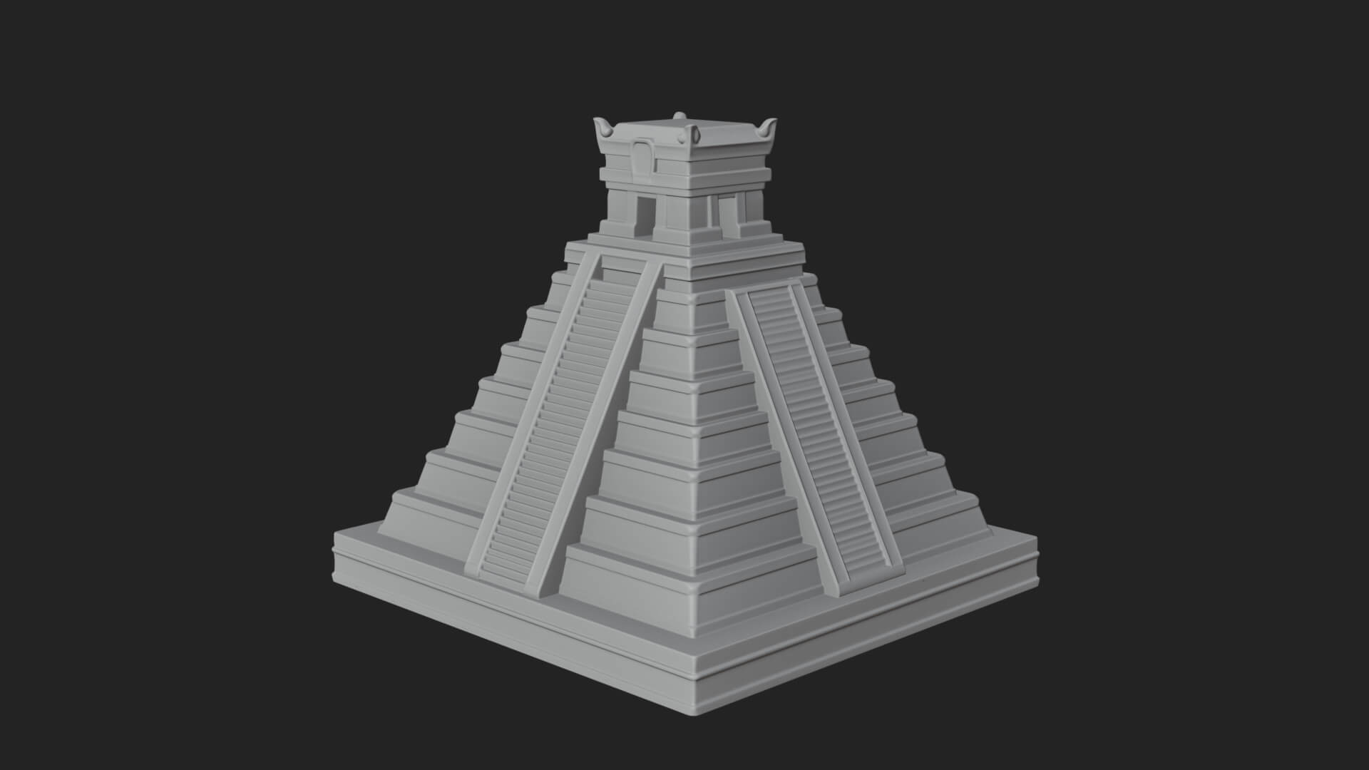Step Pyramid Temple Design 35 3D Print Model 3D Model