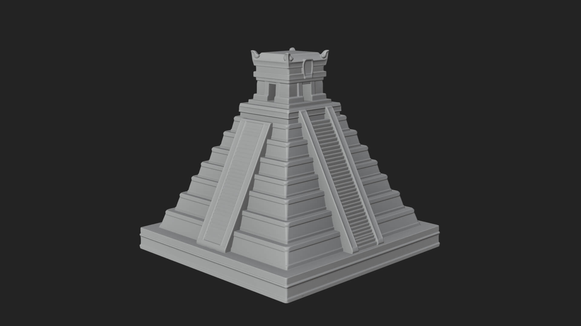 Step Pyramid Temple Design 35 3D Print Model 3D Model