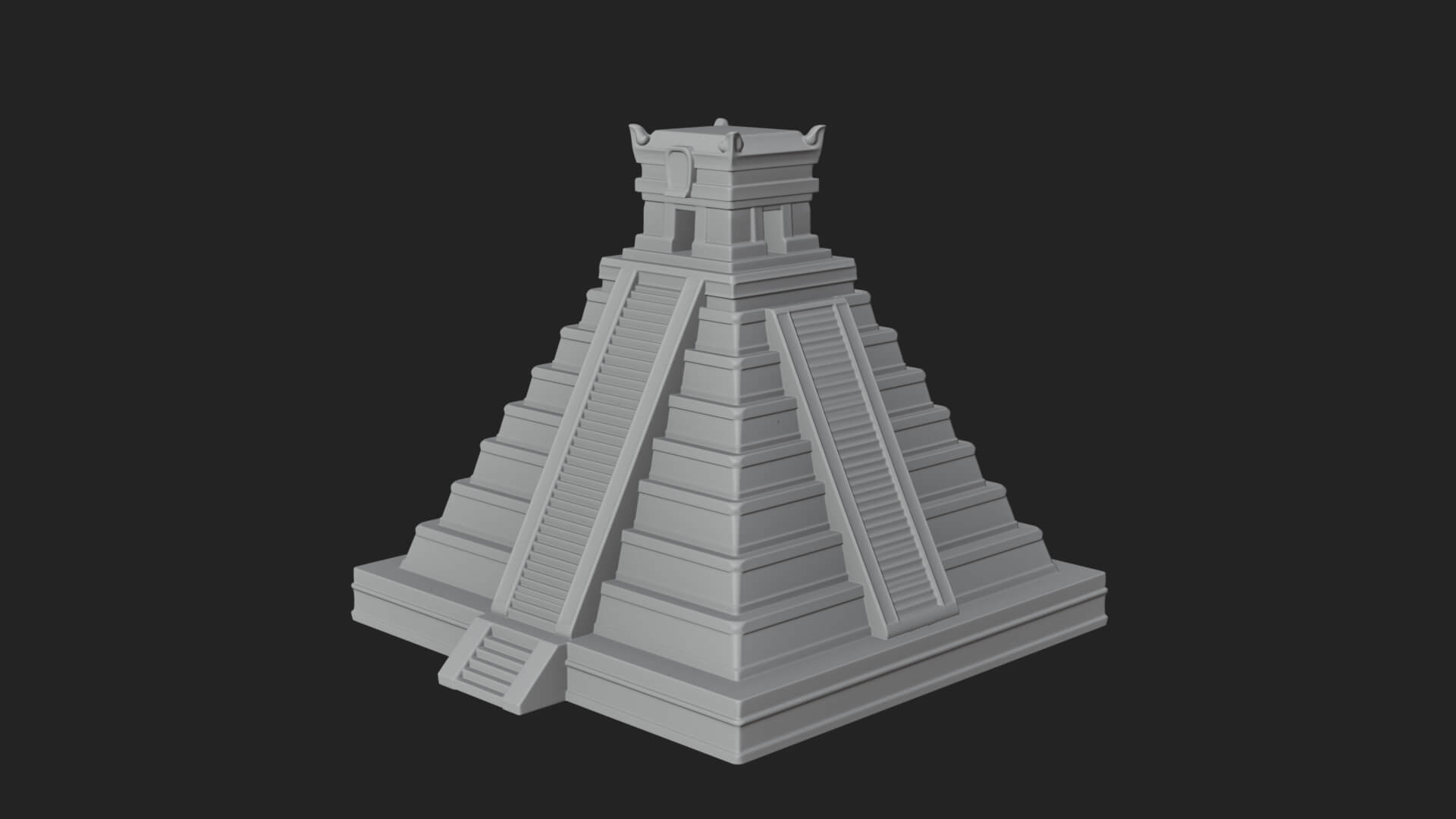 Step Pyramid Temple Design 35 3D Print Model 3D Model