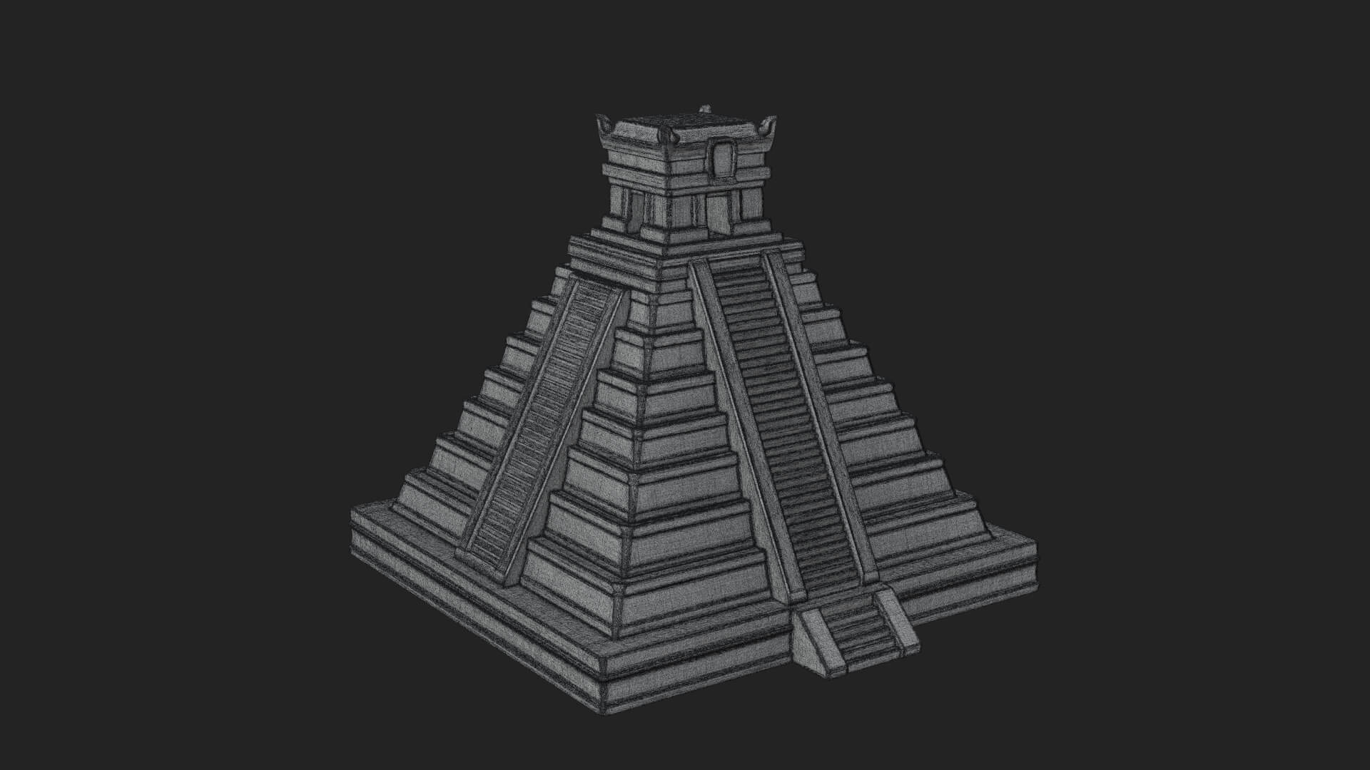 Step Pyramid Temple Design 35 3D Print Model 3D Model
