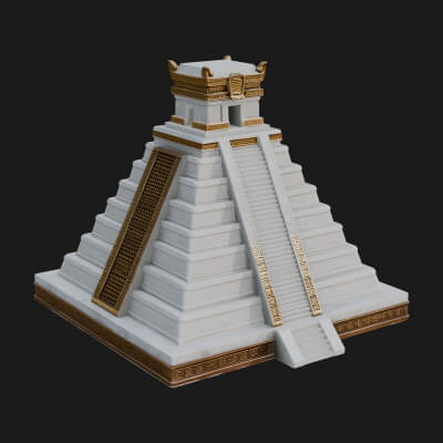 Step Pyramid Temple Design 35 3D Print Model