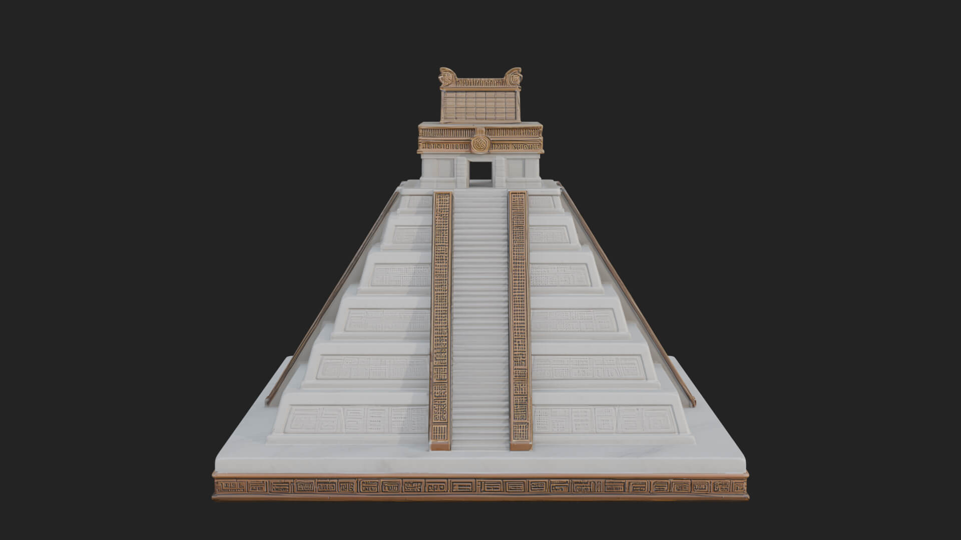 Step Pyramid Temple Design 36 3D Print Model 3D Model