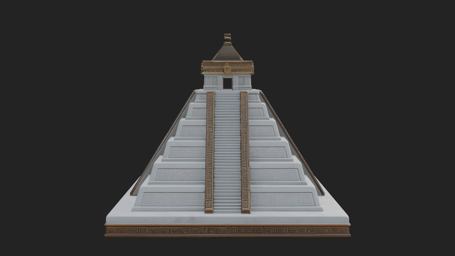 Step Pyramid Temple Design 36 3D Print Model 3D Model