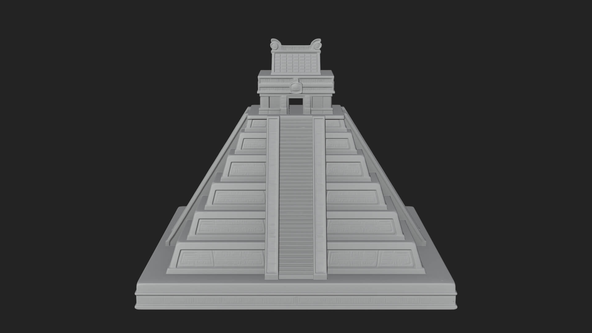 Step Pyramid Temple Design 36 3D Print Model 3D Model