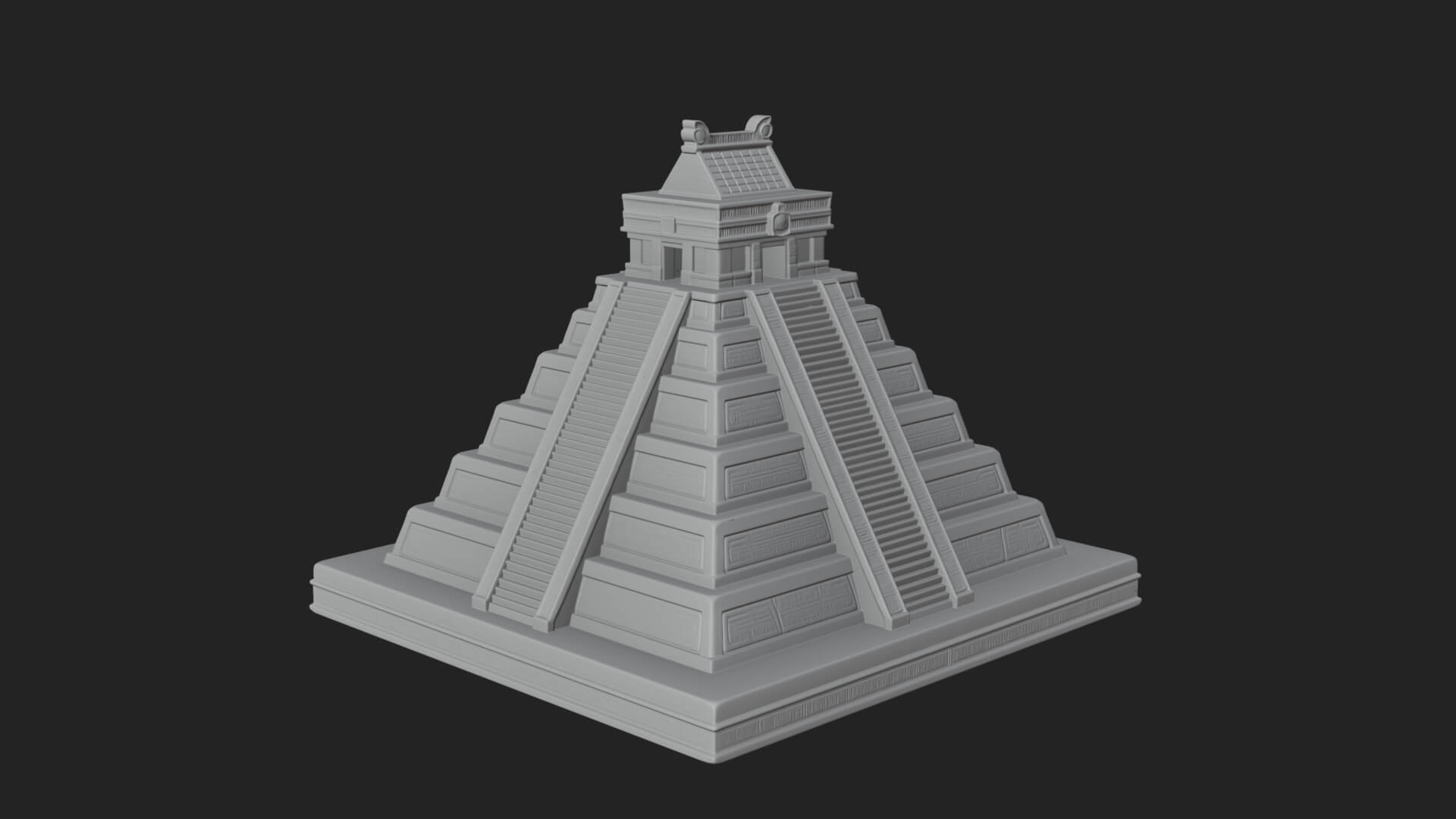Step Pyramid Temple Design 36 3D Print Model 3D Model