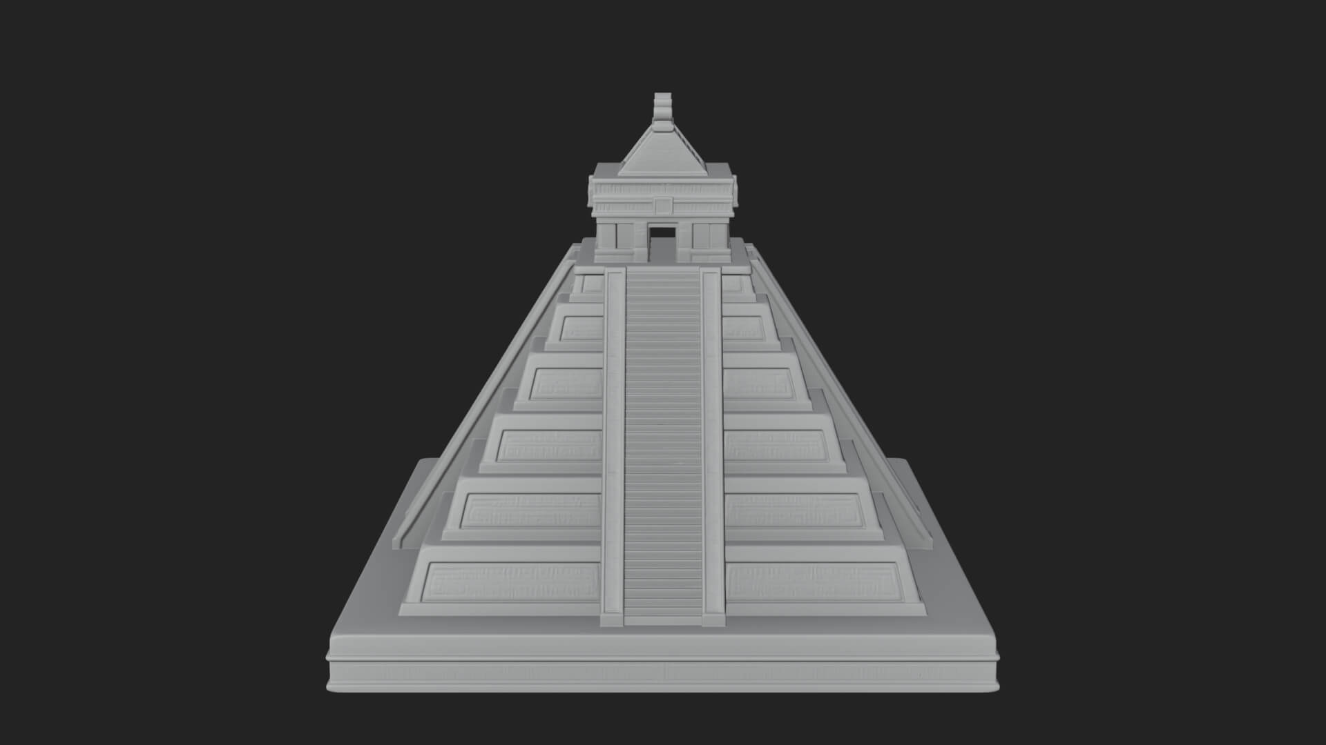 Step Pyramid Temple Design 36 3D Print Model 3D Model