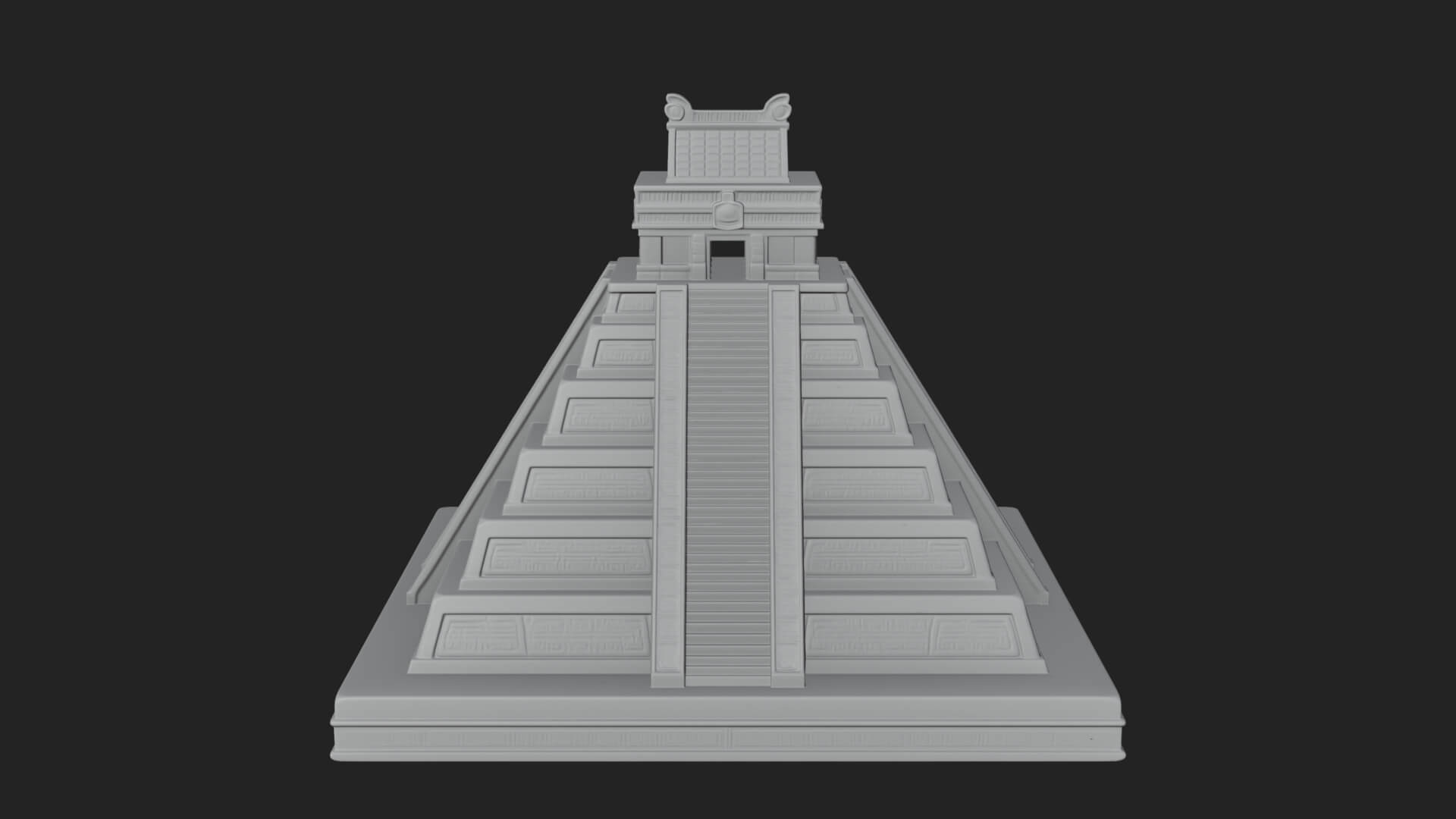 Step Pyramid Temple Design 36 3D Print Model 3D Model