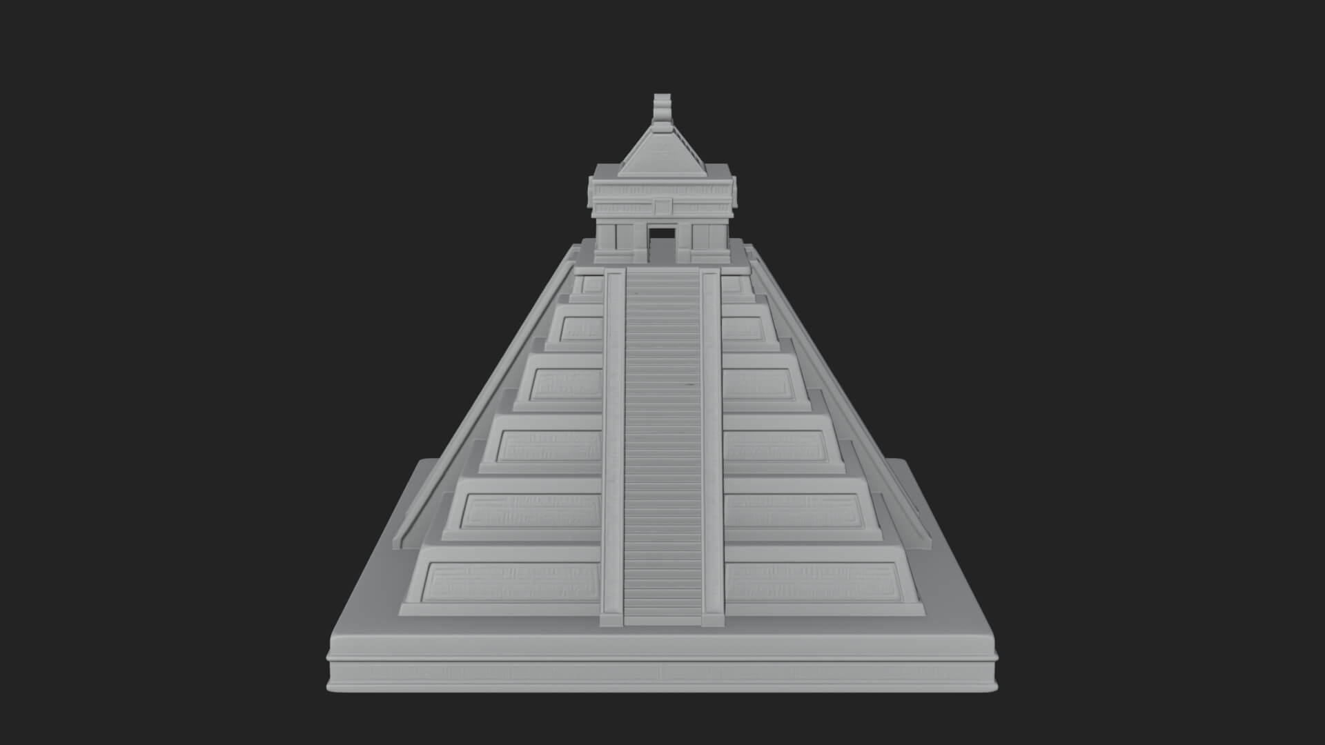 Step Pyramid Temple Design 36 3D Print Model 3D Model