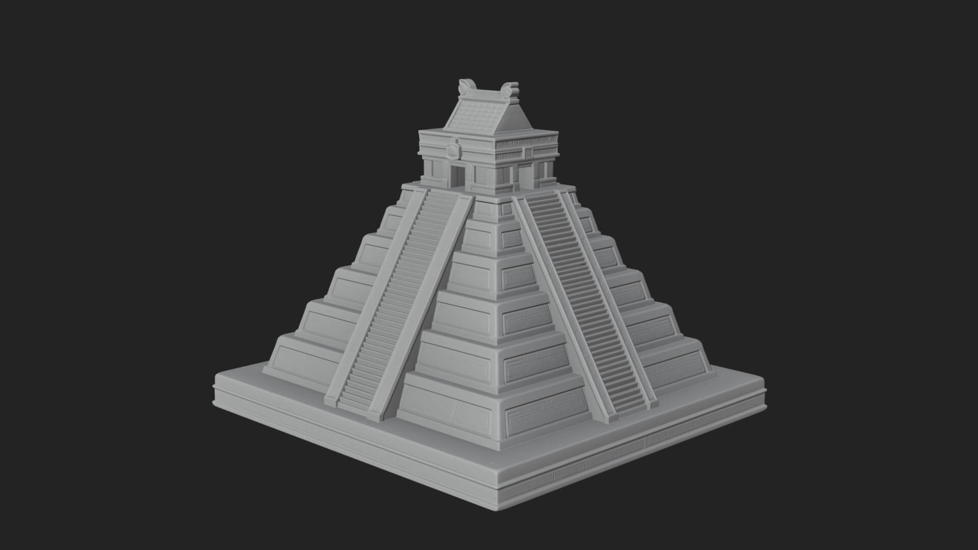 Step Pyramid Temple Design 36 3D Print Model 3D Model