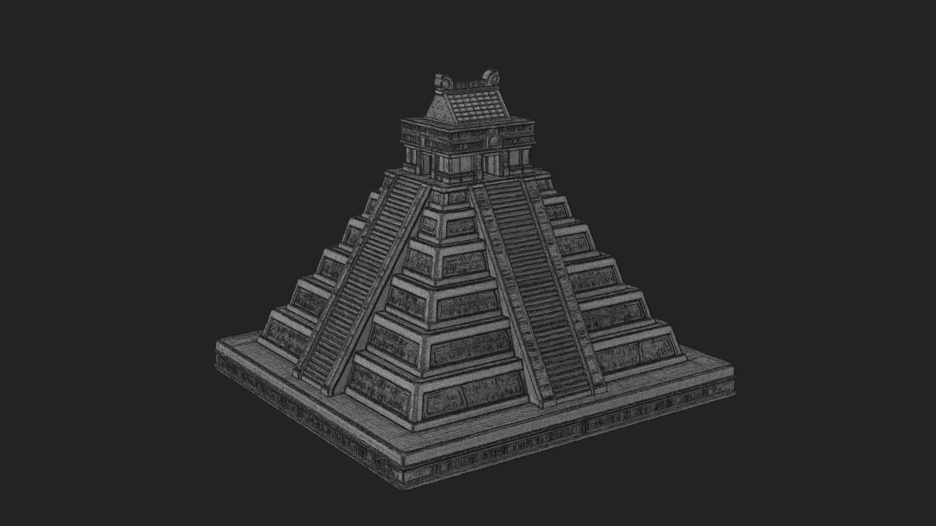 Step Pyramid Temple Design 36 3D Print Model 3D Model