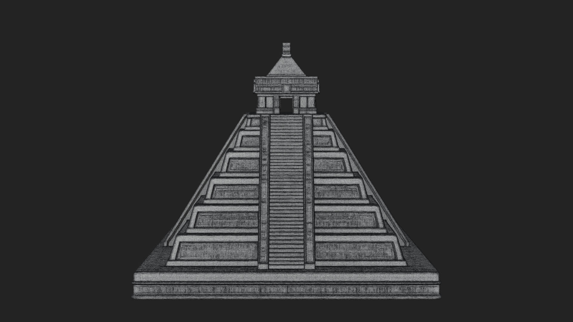 Step Pyramid Temple Design 36 3D Print Model 3D Model