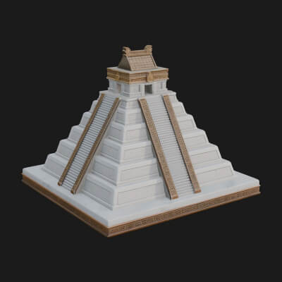 Step Pyramid Temple Design 36 3D Print Model