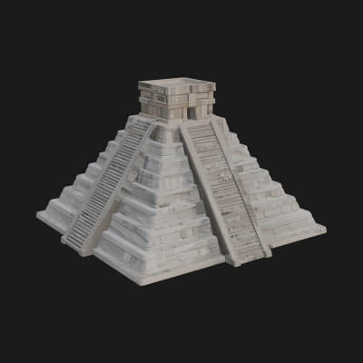 Step Pyramid Temple Design 4 3D Print Model
