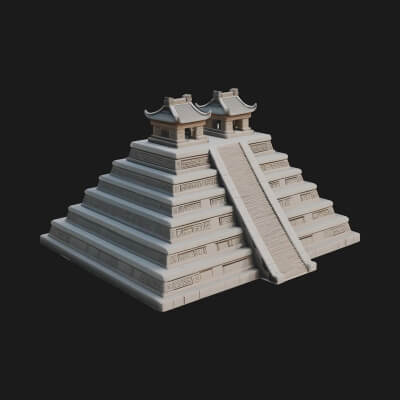 Step Pyramid Temple Design 6 3D Print Model