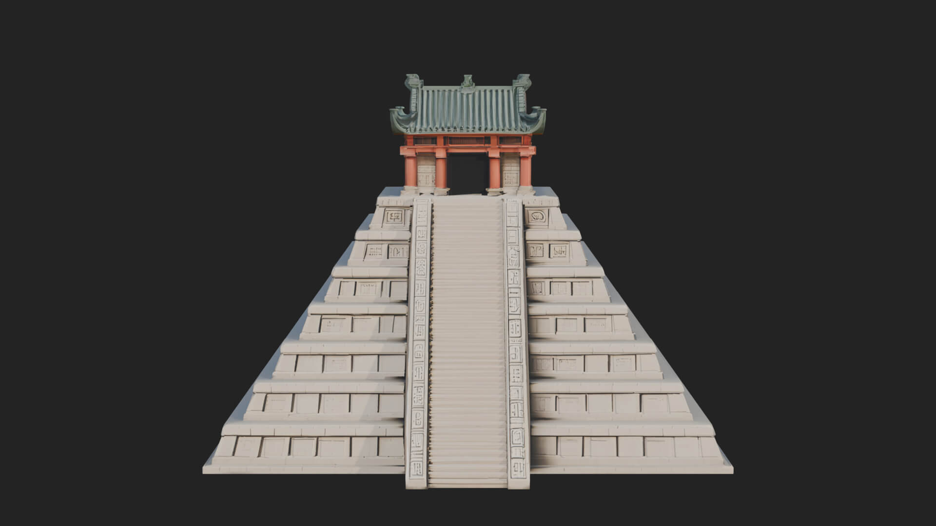 Step Pyramid Temple Design 7 3D Print Model 3D Model