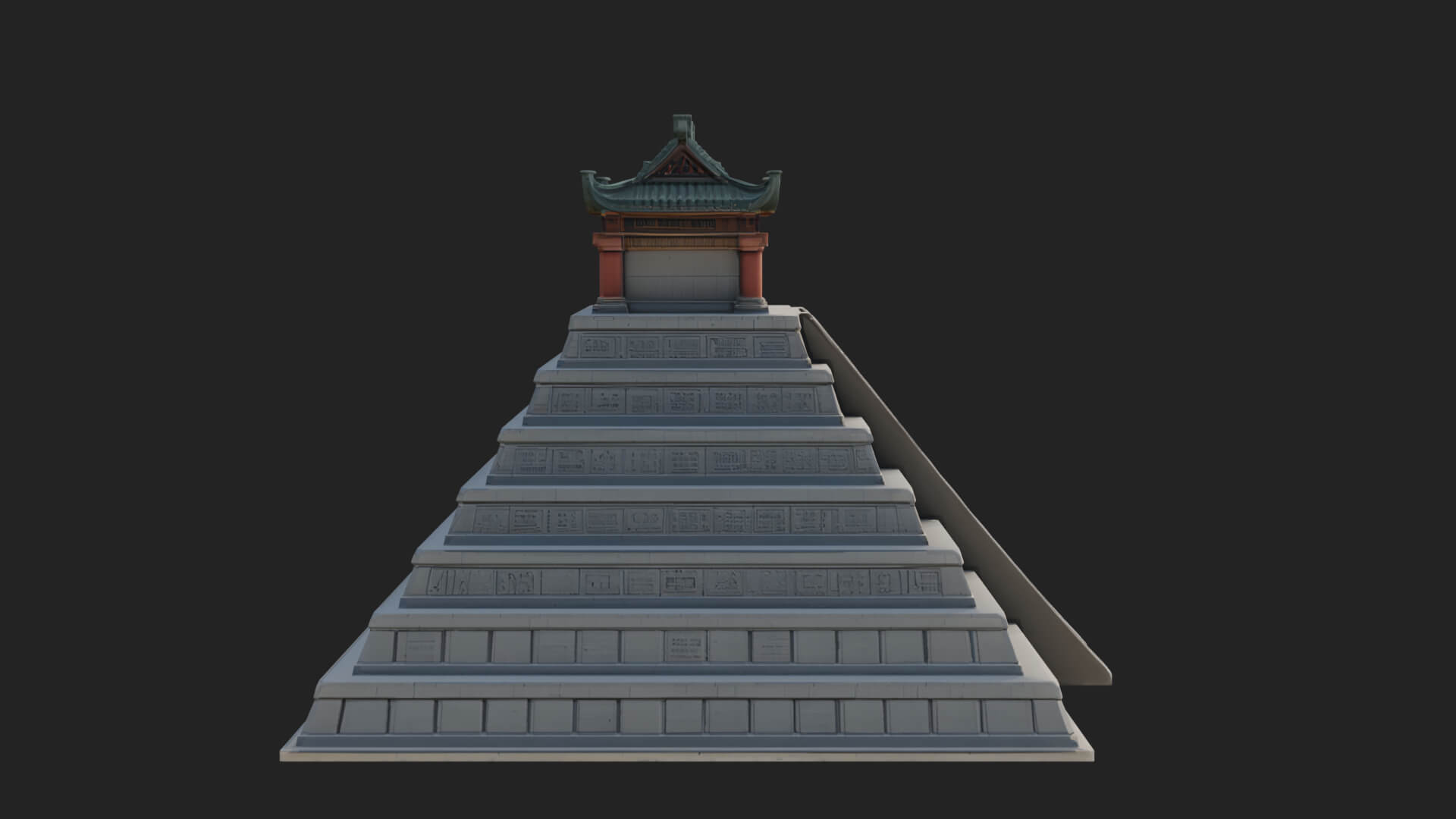 Step Pyramid Temple Design 7 3D Print Model 3D Model