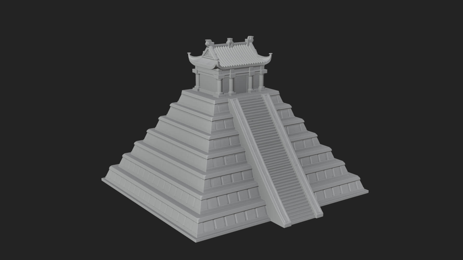 Step Pyramid Temple Design 7 3D Print Model 3D Model