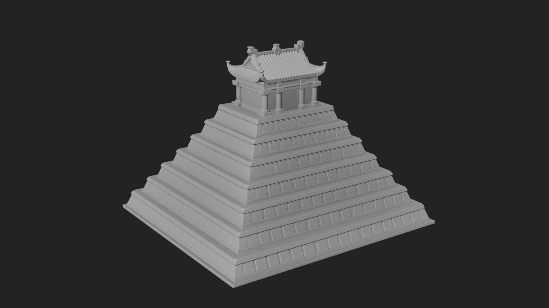 Step Pyramid Temple Design 7 3D Print Model 3D Model