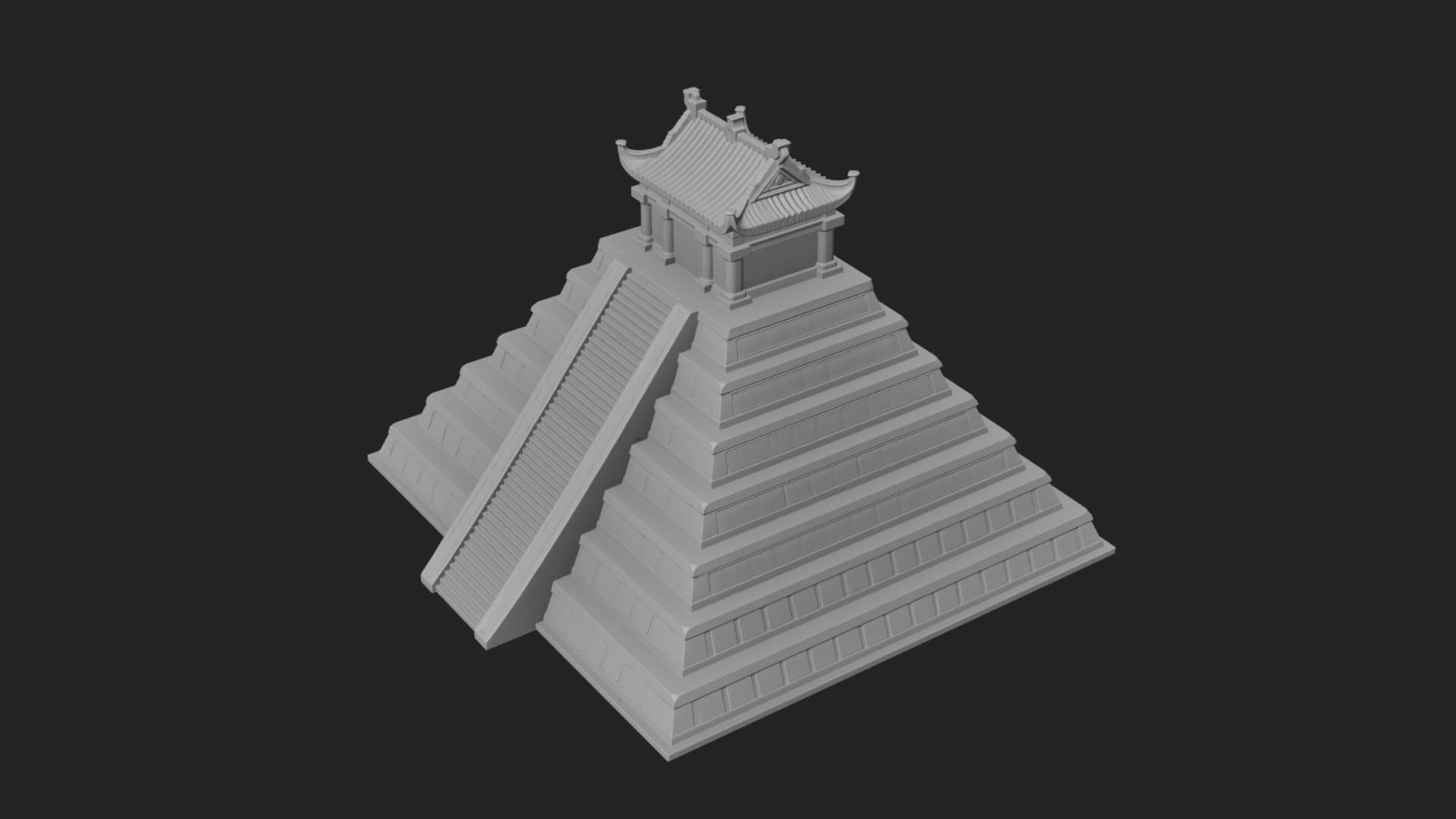 Step Pyramid Temple Design 7 3D Print Model 3D Model