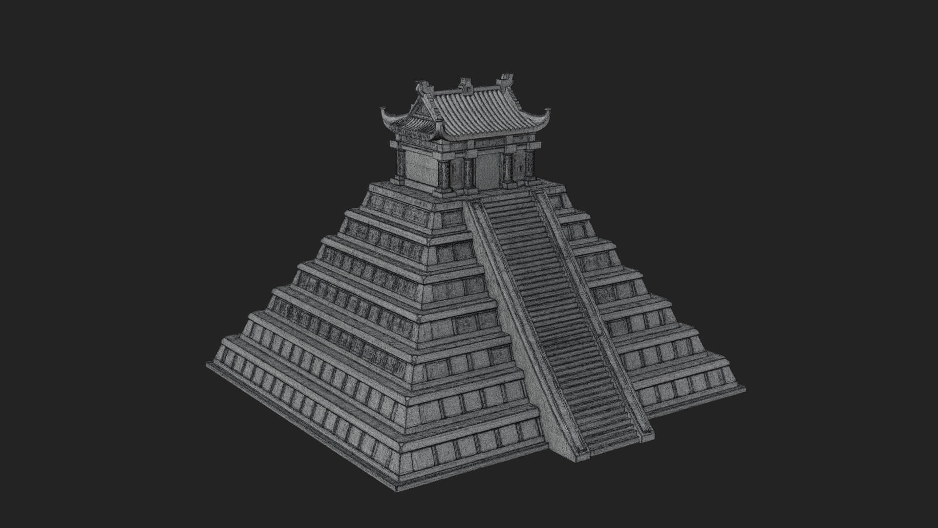 Step Pyramid Temple Design 7 3D Print Model 3D Model