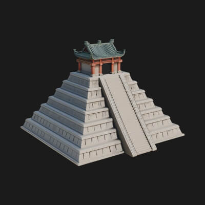 Step Pyramid Temple Design 7 3D Print Model