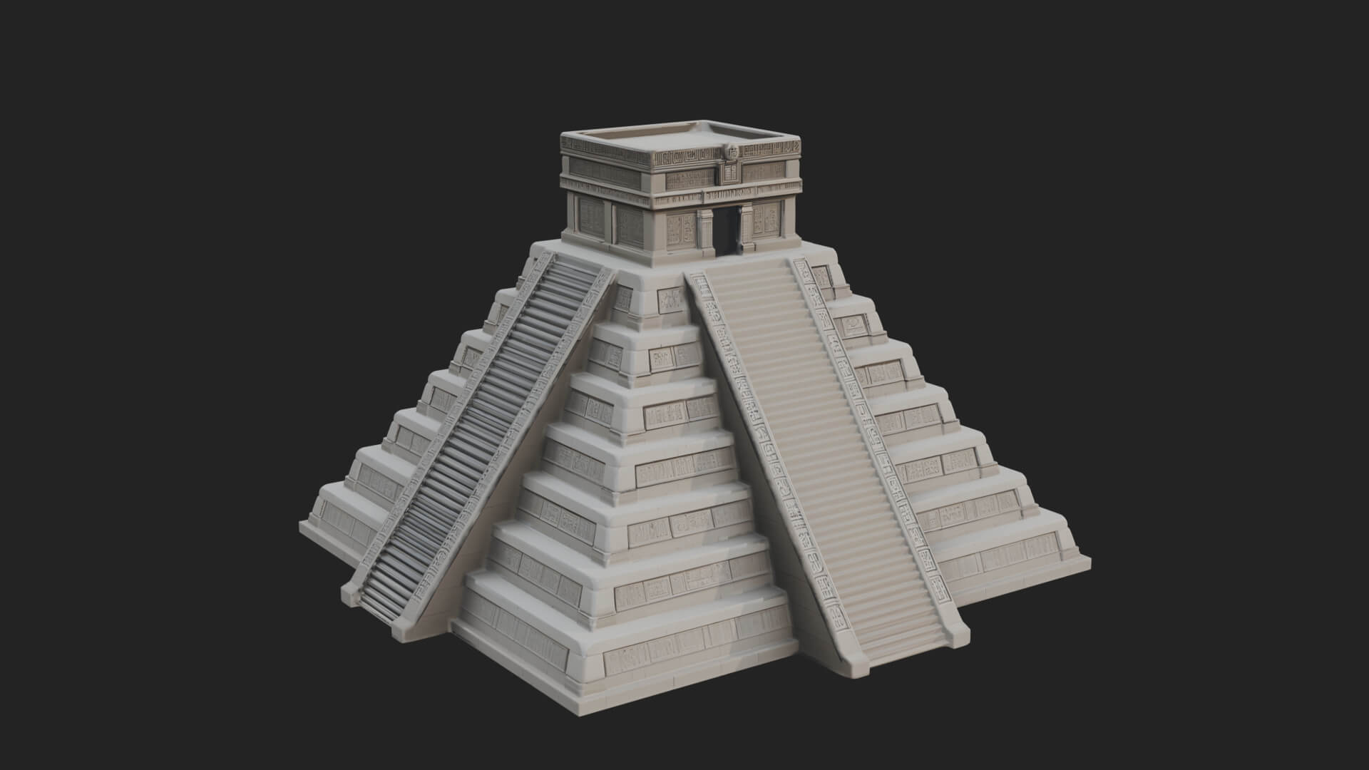 Step Pyramid Temple Design 8 3D Print Model 3D Model