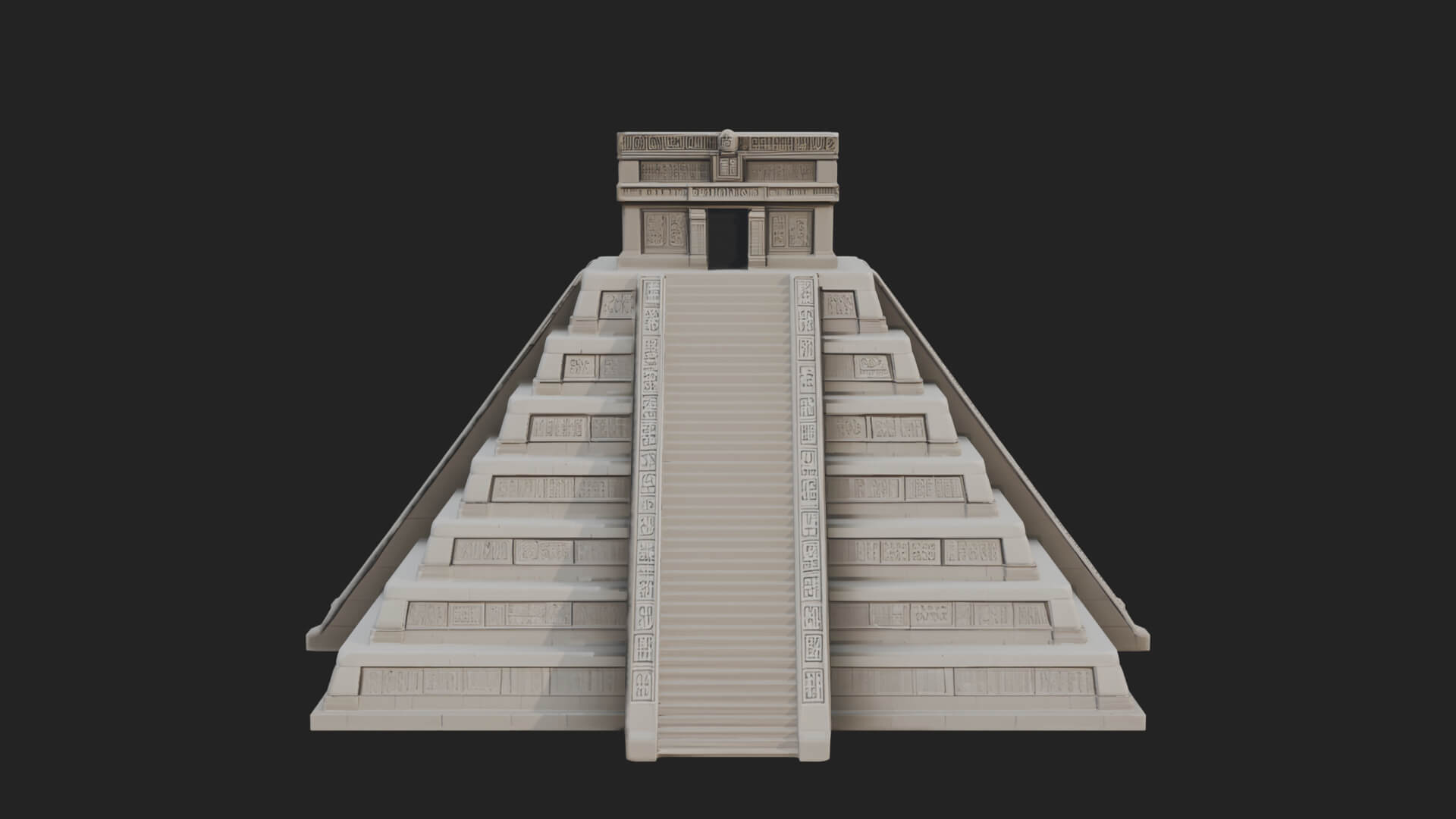 Step Pyramid Temple Design 8 3D Print Model 3D Model