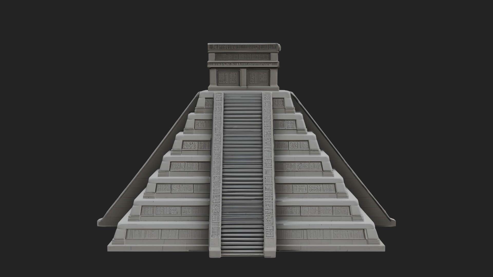 Step Pyramid Temple Design 8 3D Print Model 3D Model