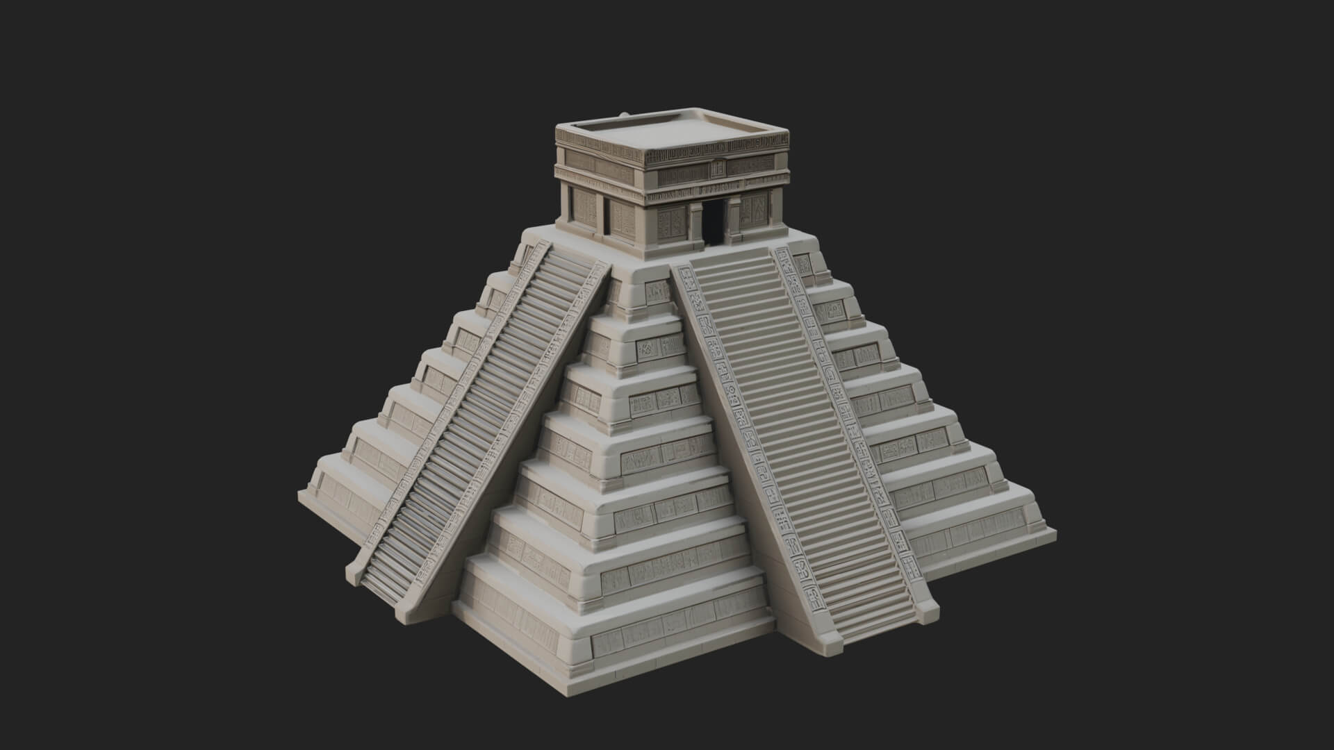 Step Pyramid Temple Design 8 3D Print Model 3D Model