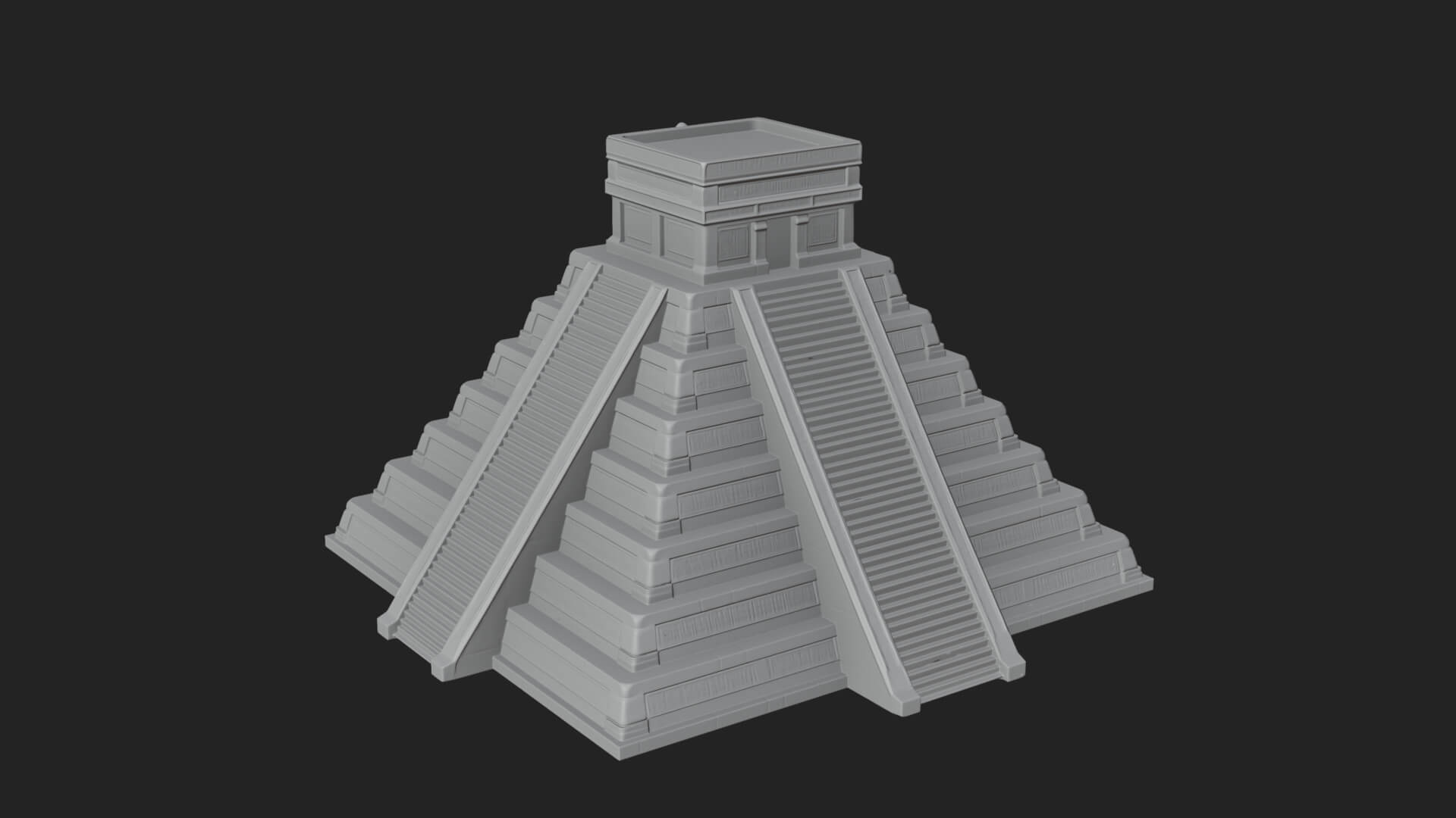 Step Pyramid Temple Design 8 3D Print Model 3D Model