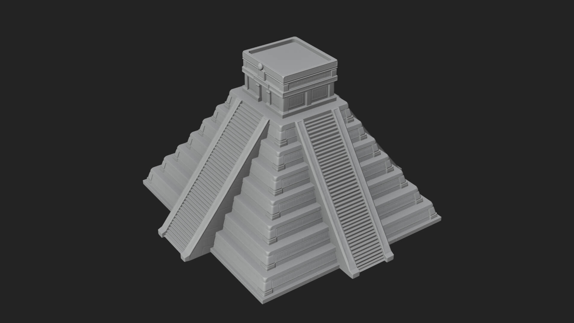 Step Pyramid Temple Design 8 3D Print Model 3D Model