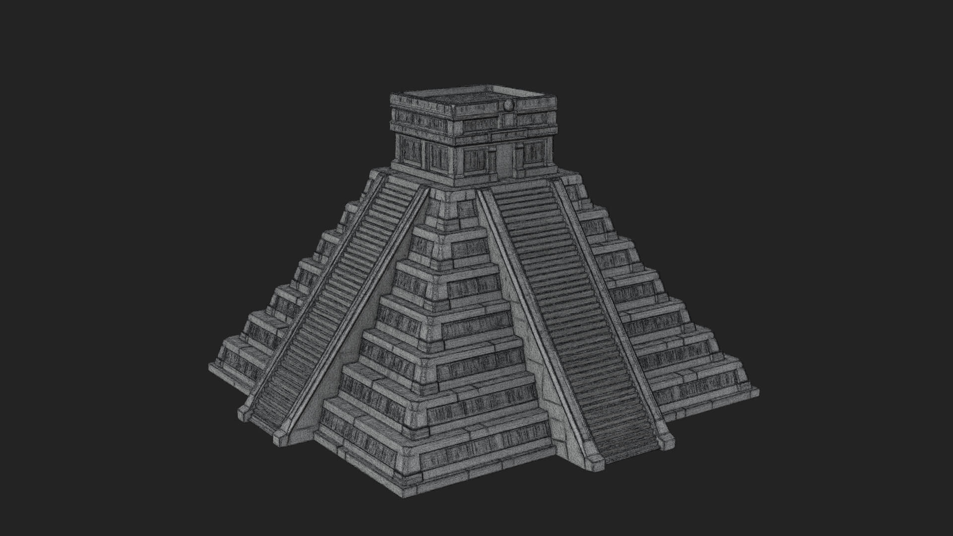 Step Pyramid Temple Design 8 3D Print Model 3D Model