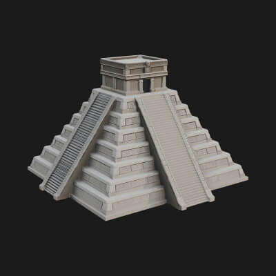 Step Pyramid Temple Design 8 3D Print Model
