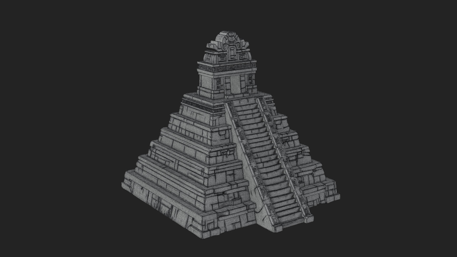 Step Pyramid Temple Design 9 3D Print Model 3D Model