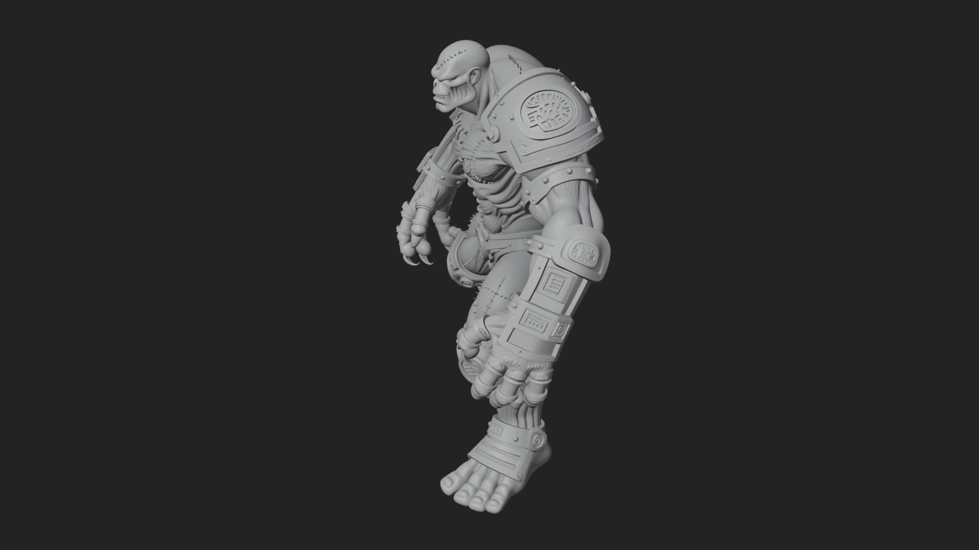 Stitched Flesh Golem Statue Design 1 3D Print Model 3D Model