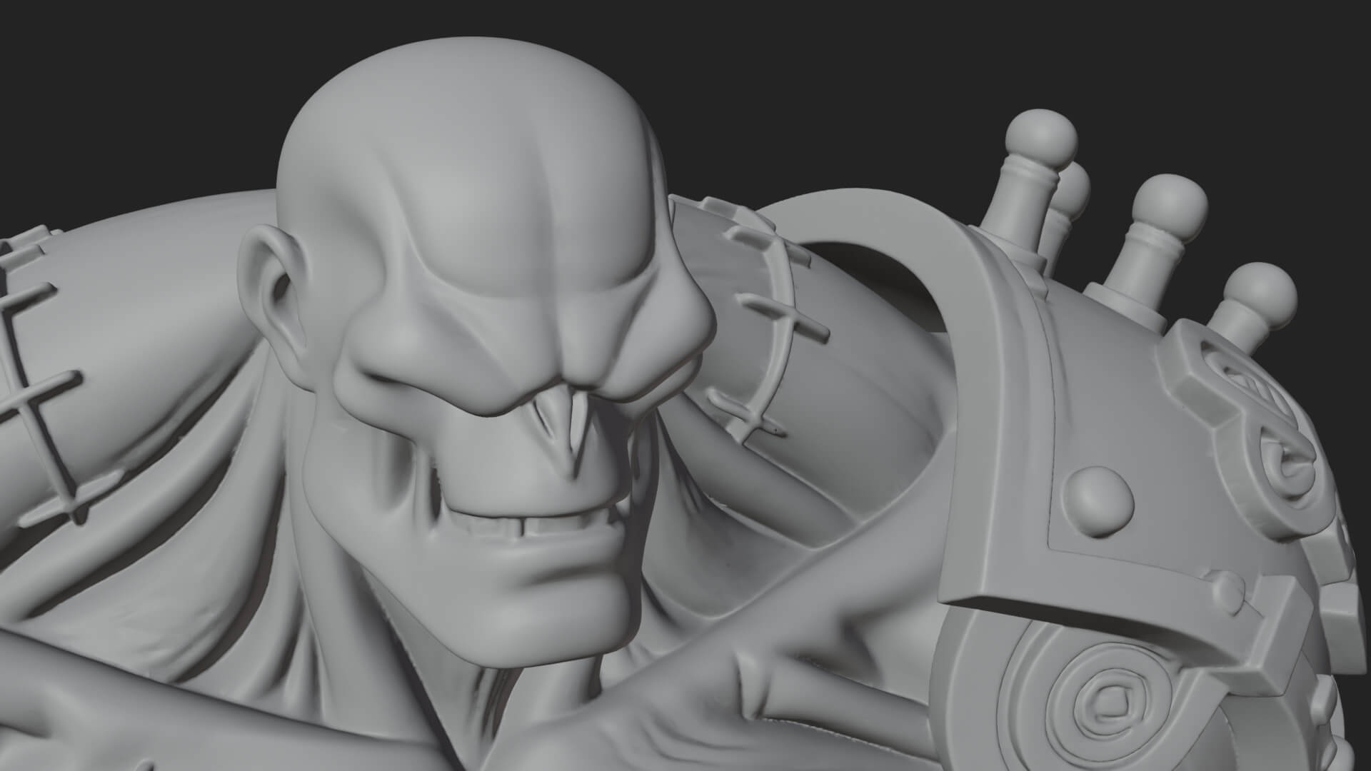 Stitched Flesh Golem Statue Design 2 3D Print Model 3D Model