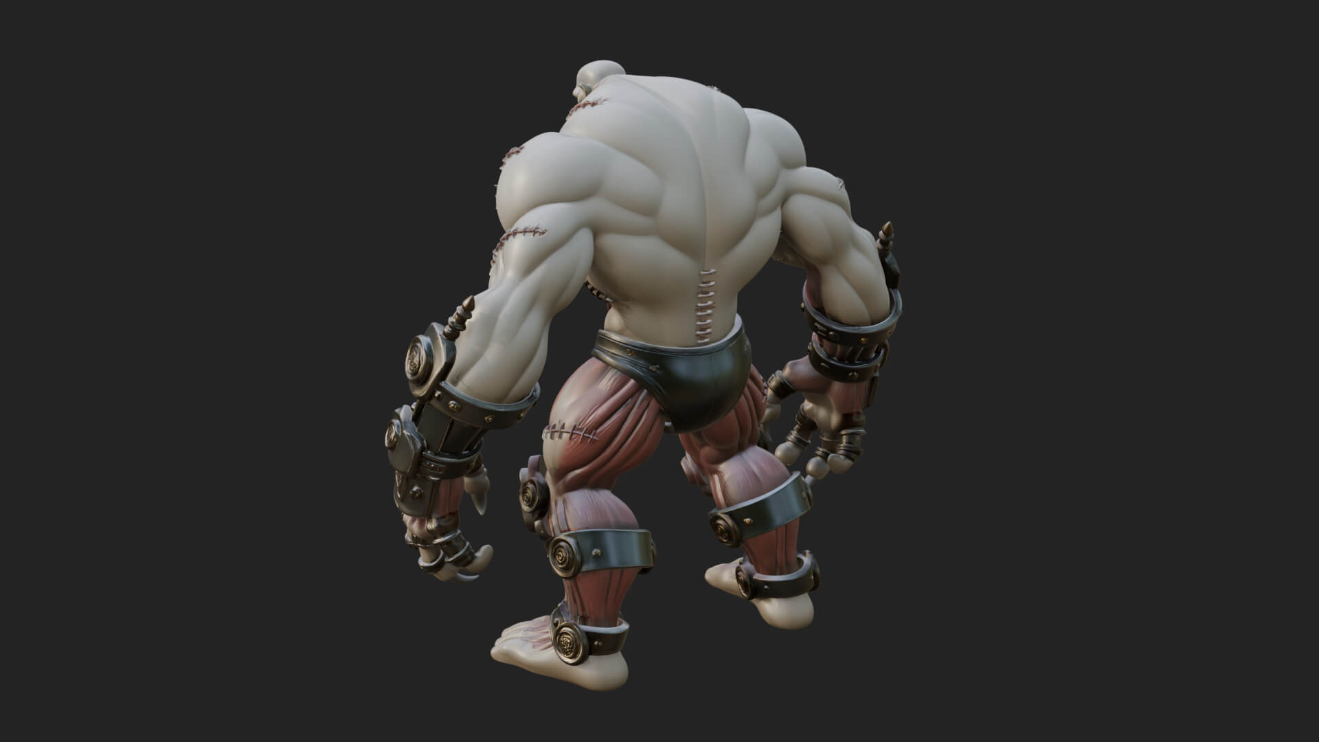 Stitched Flesh Golem Statue Design 3 3D Print Model 3D Model