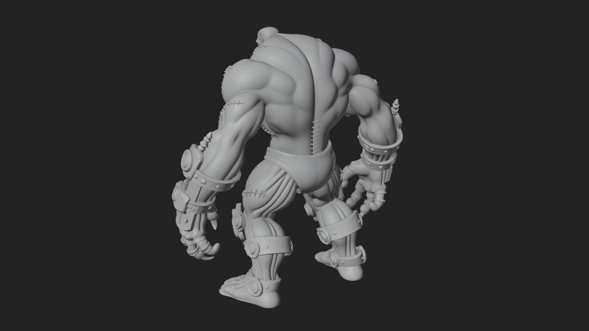 Stitched Flesh Golem Statue Design 3 3D Print Model 3D Model