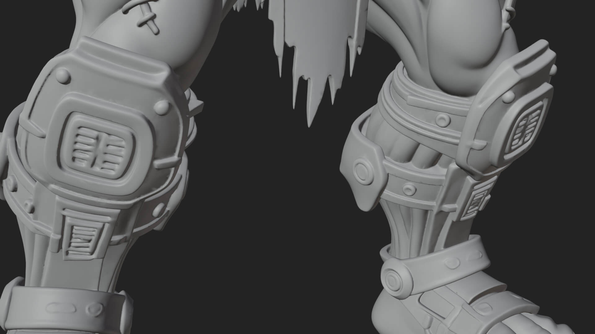 Stitched Flesh Golem Statue Design 4 3D Print Model 3D Model