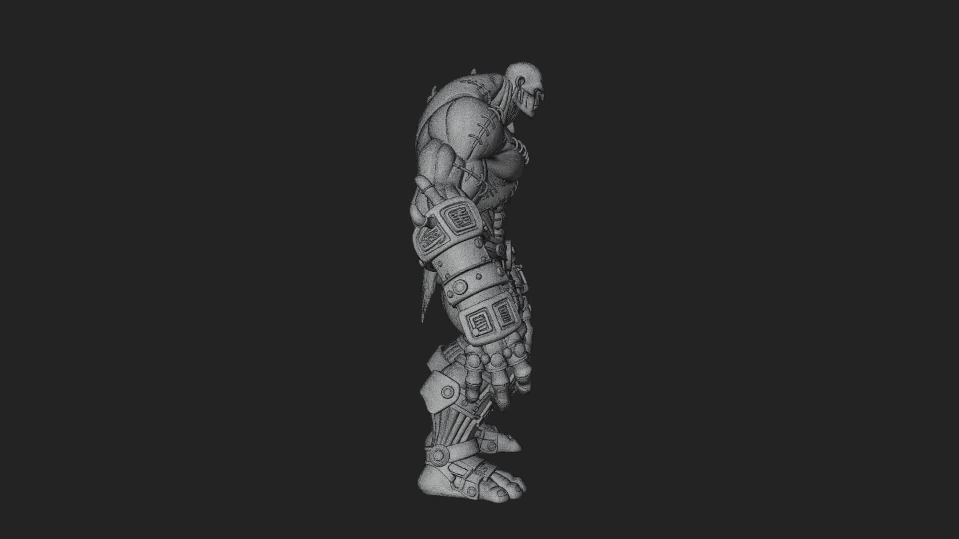 Stitched Flesh Golem Statue Design 4 3D Print Model 3D Model