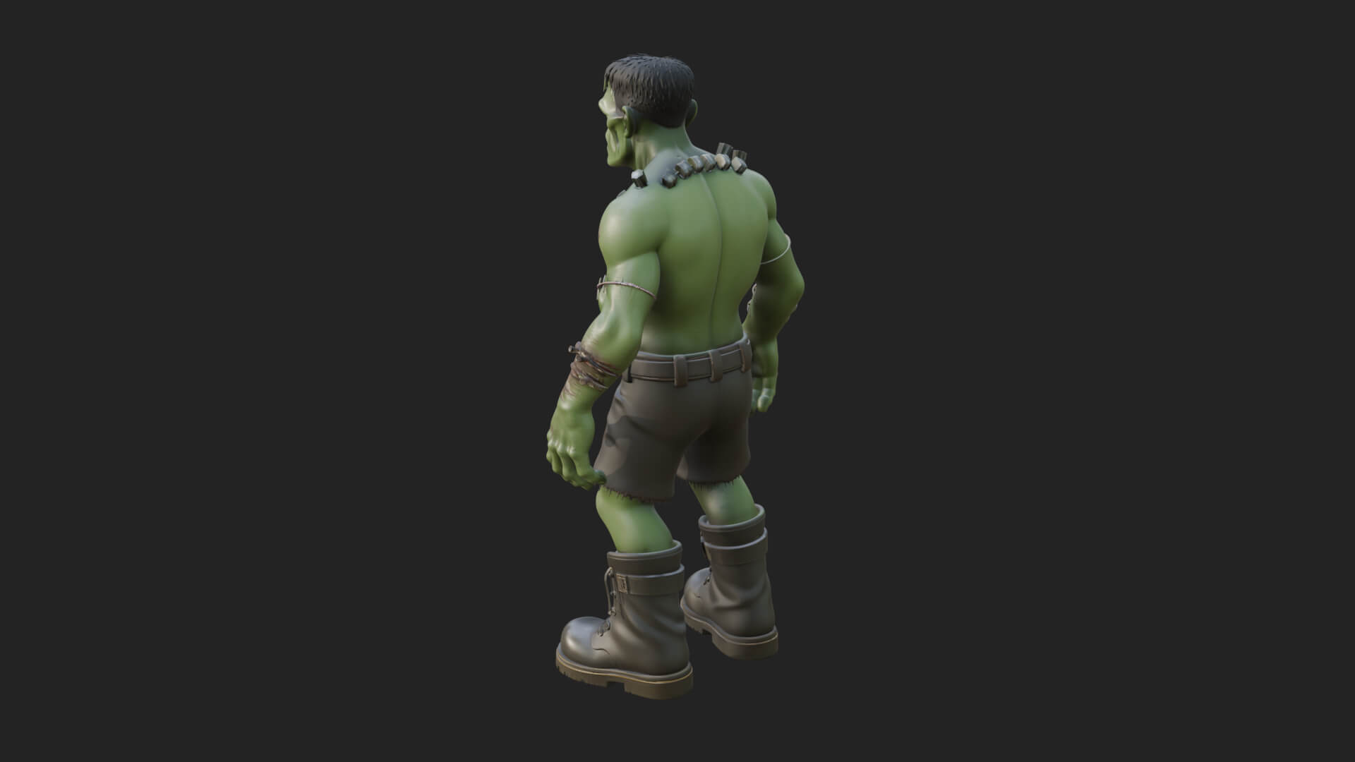 Stitched Flesh Golem Statue Design 5 3D Print Model 3D Model